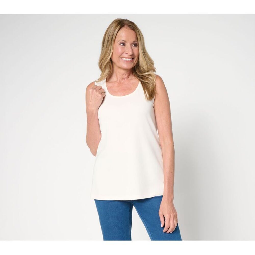 Denim & Co. Women's Top Plus Sz 1X Make Your Selection: Essentials White A712160